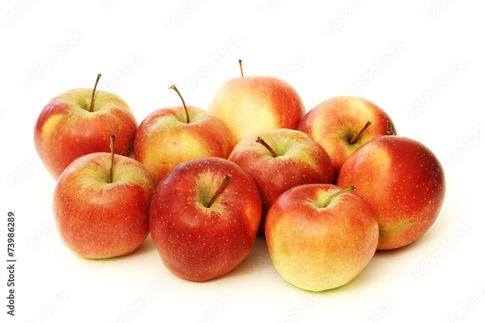 A lot of red apples isolated on white A lot of red apples isolated on white