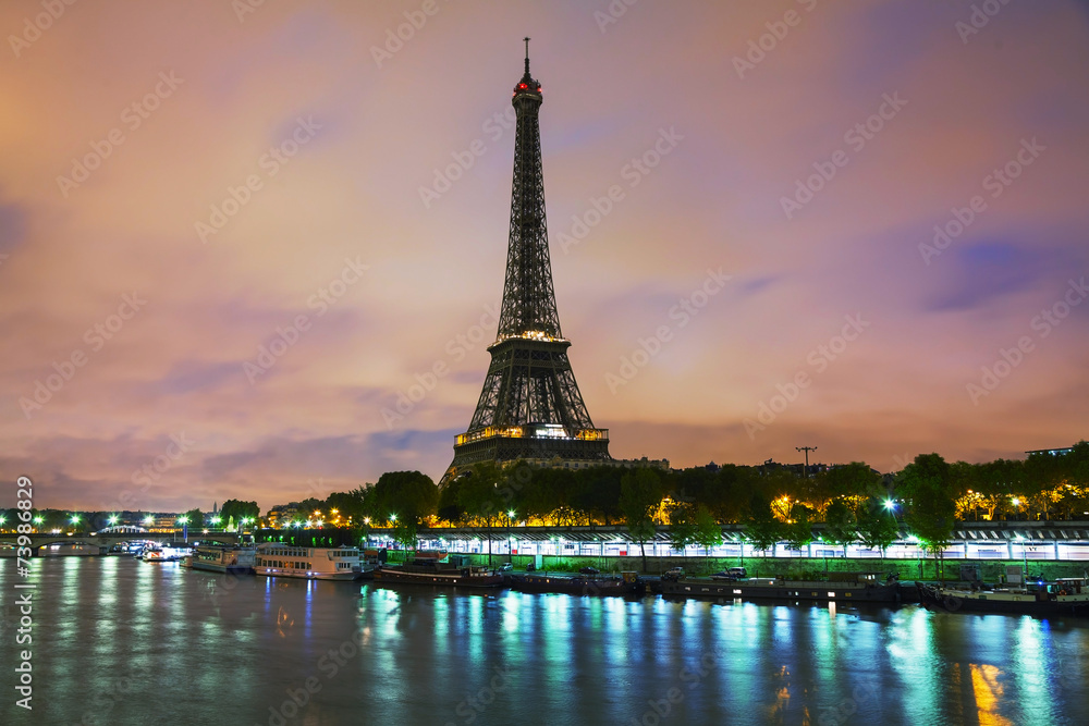 Paris cityscape with Eiffel tower