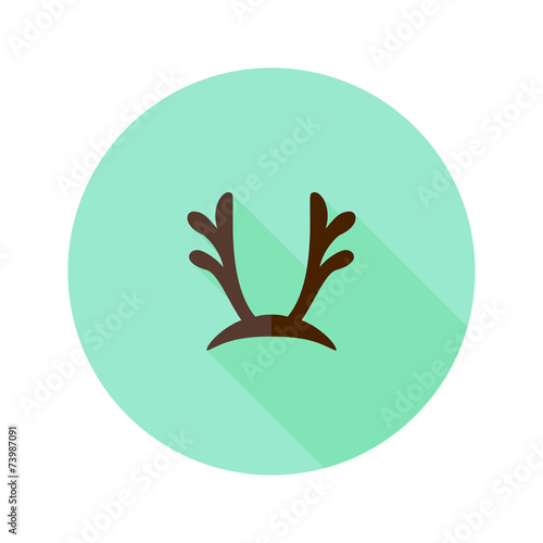 Christmas Antlers Flat Icon