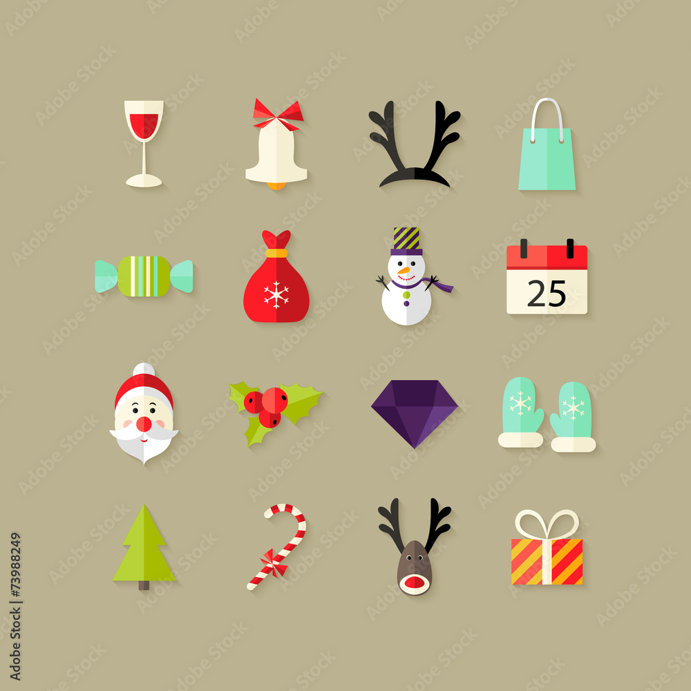 Christmas Flat Icons Set 2 Christmas Flat Icons Set 2