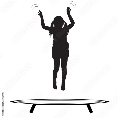 girl jumping trampoline