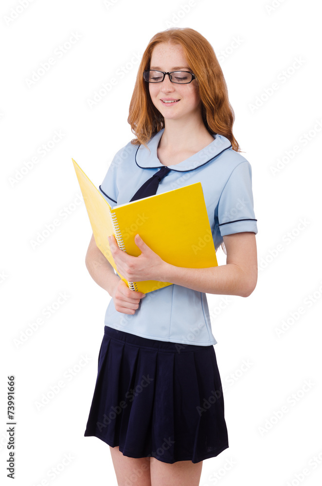 Young student isolated on the white Young student isolated on the white