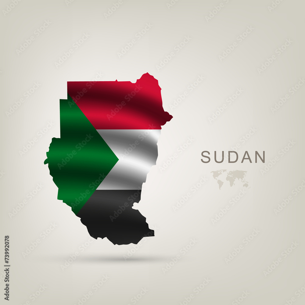 Fototapeta premium flag of Sudan as the country
