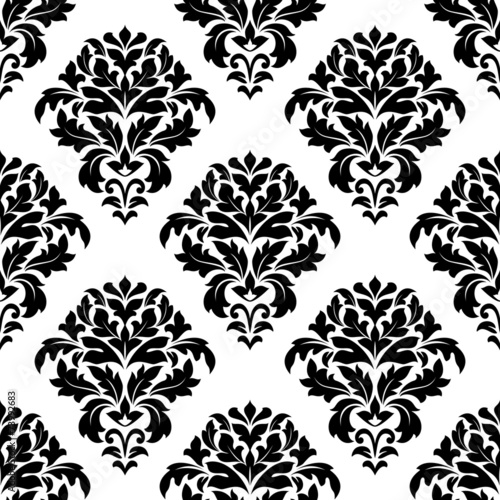 Damask floral pattern design
