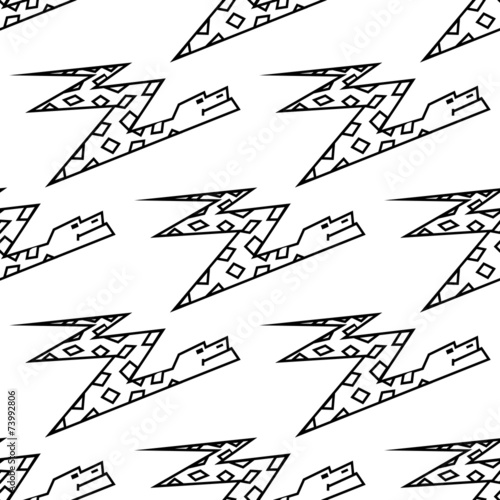 Seamless pattern of a zigzag cartoon boa snake