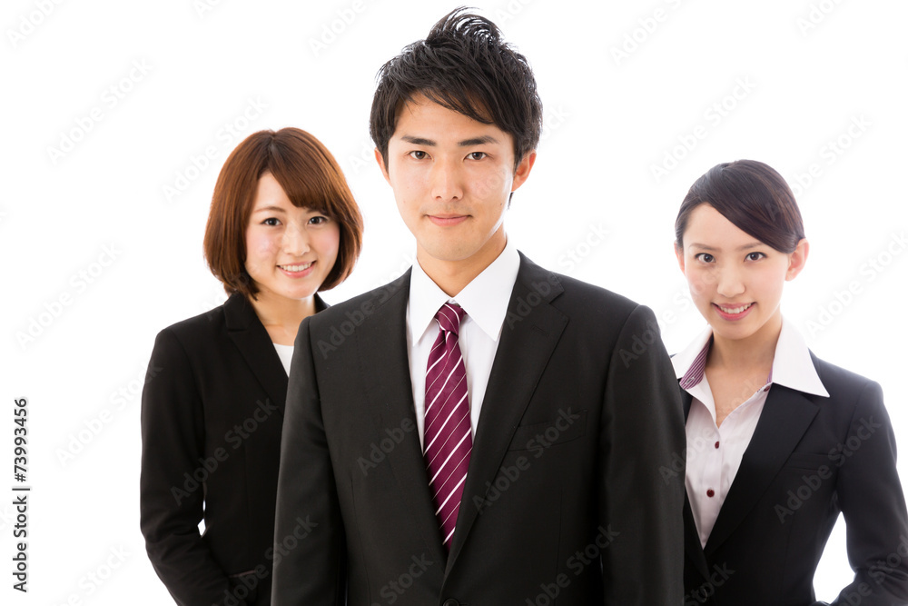 asian businessgroup on white background asian businessgroup on white background