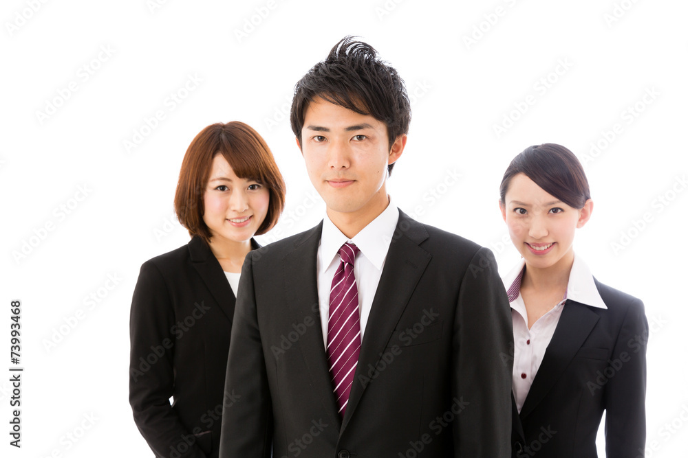 asian businessgroup on white background asian businessgroup on white background
