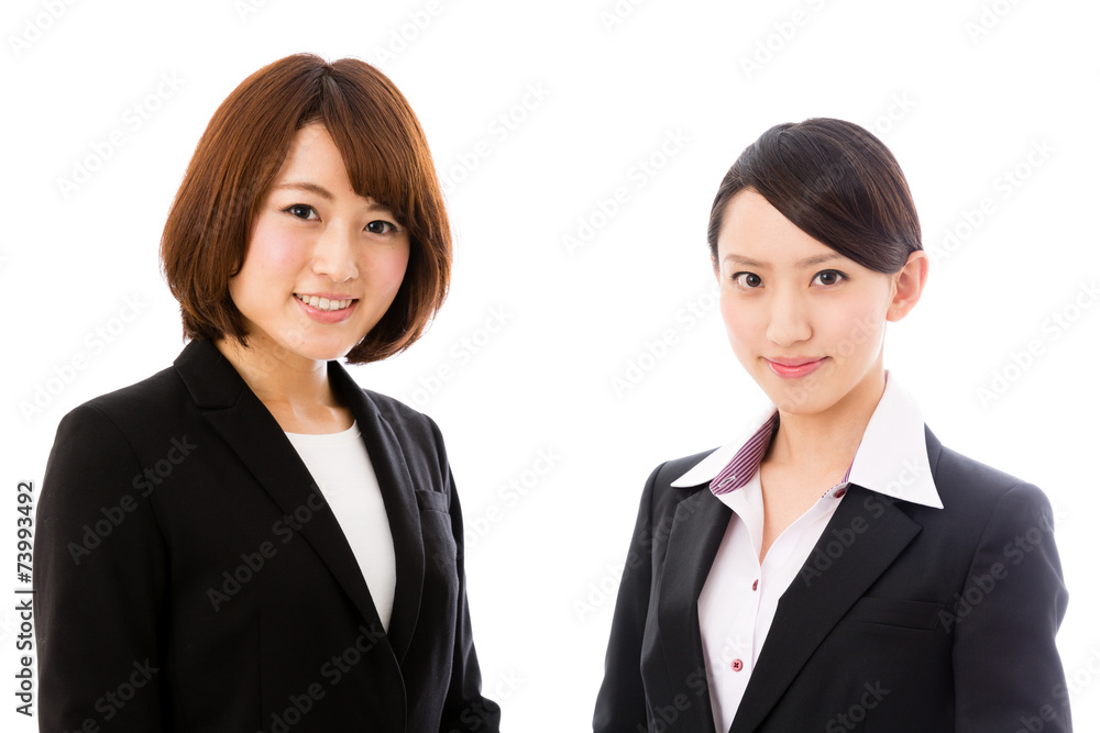 asian businessgroup on white background asian businessgroup on white background