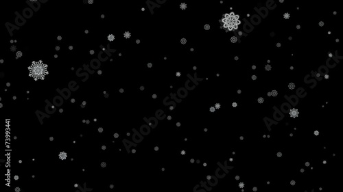 Wallpaper Mural Snowflakes loopable with Alpha. Torontodigital.ca