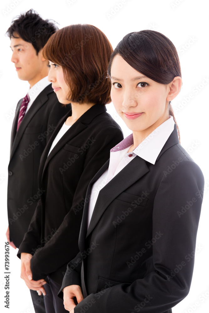 asian businessgroup on white background asian businessgroup on white background