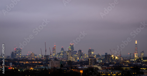 London  city skyline from Parliament Hill
