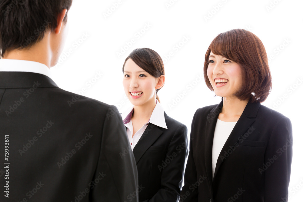 asian businessgroup on white background asian businessgroup on white background