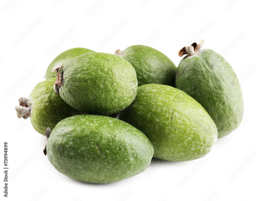 Feijoa isolated on white Feijoa isolated on white