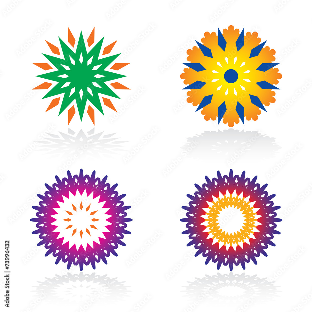 Fototapeta premium Set of color stars