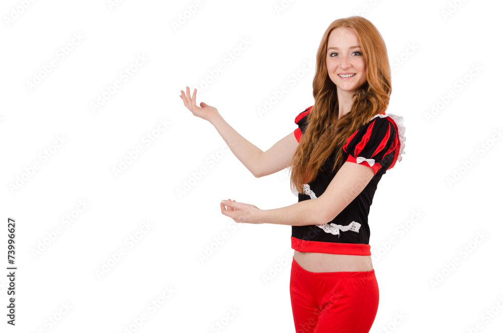 Woman isolated on the white background Woman isolated on the white background