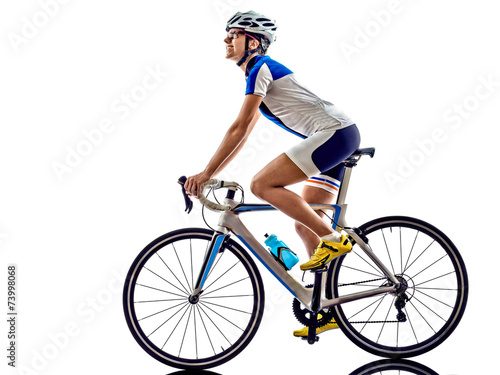 woman triathlon ironman athlete cyclist cycling © snaptitude