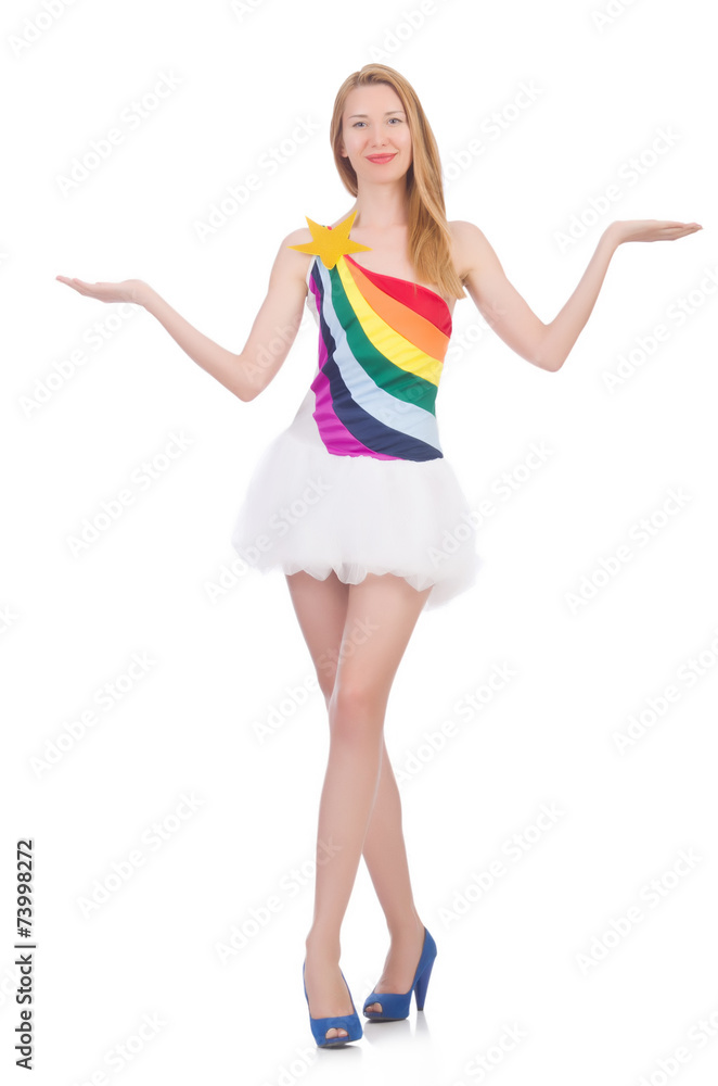 Woman isolated on the white background Woman isolated on the white background