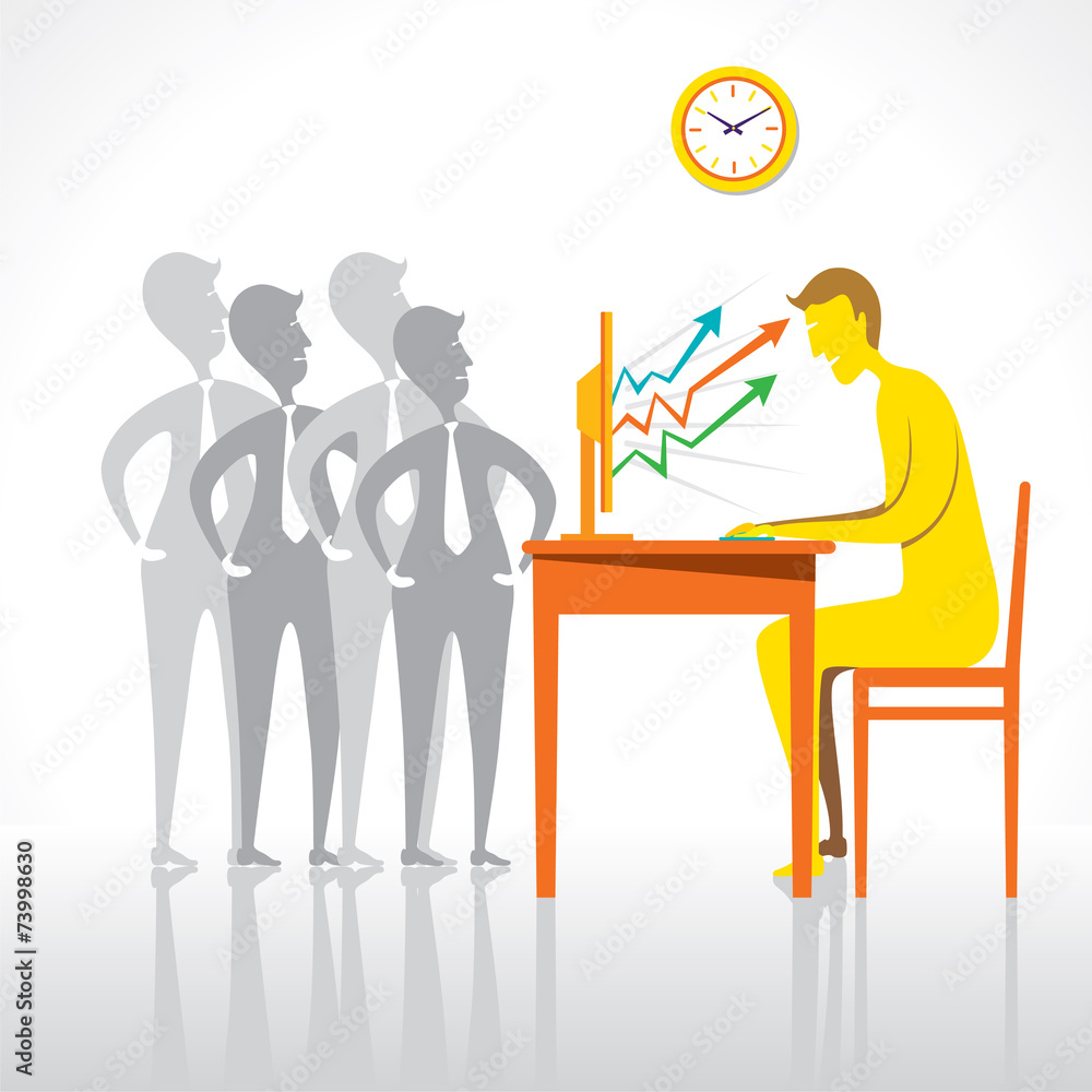 online market trading or business growth graph design concept online market trading or business growth graph design concept
