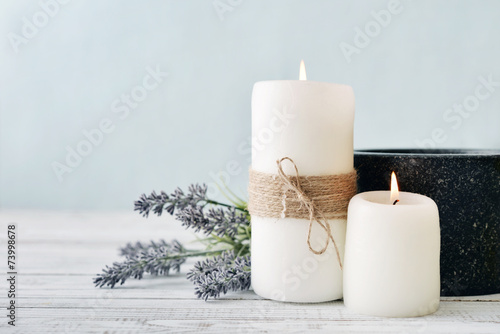Candles with lavender