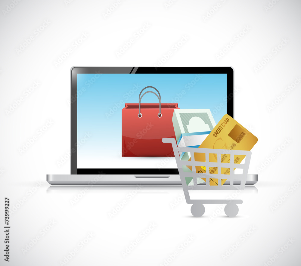 online shopping. computer concept online shopping. computer concept