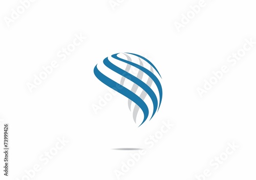 company business 3D circle sphere abstract logo
