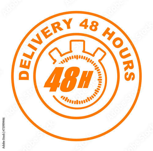 delivery 48 hours on orange web button