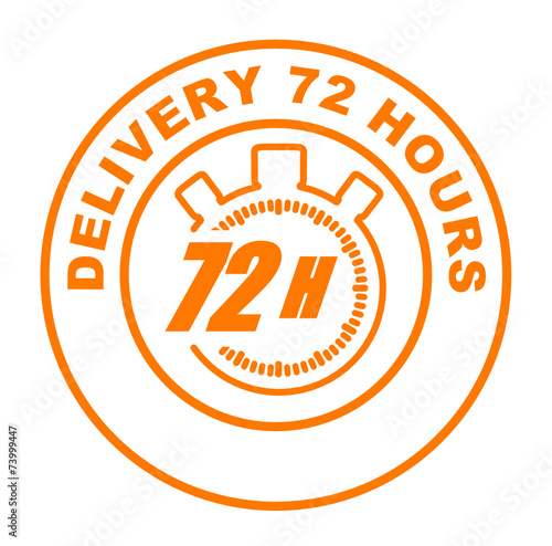 delivery 72 hours on orange web button
