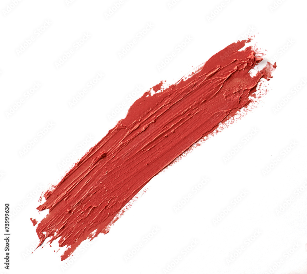 Lipstick stroke on white paper Lipstick stroke on white paper