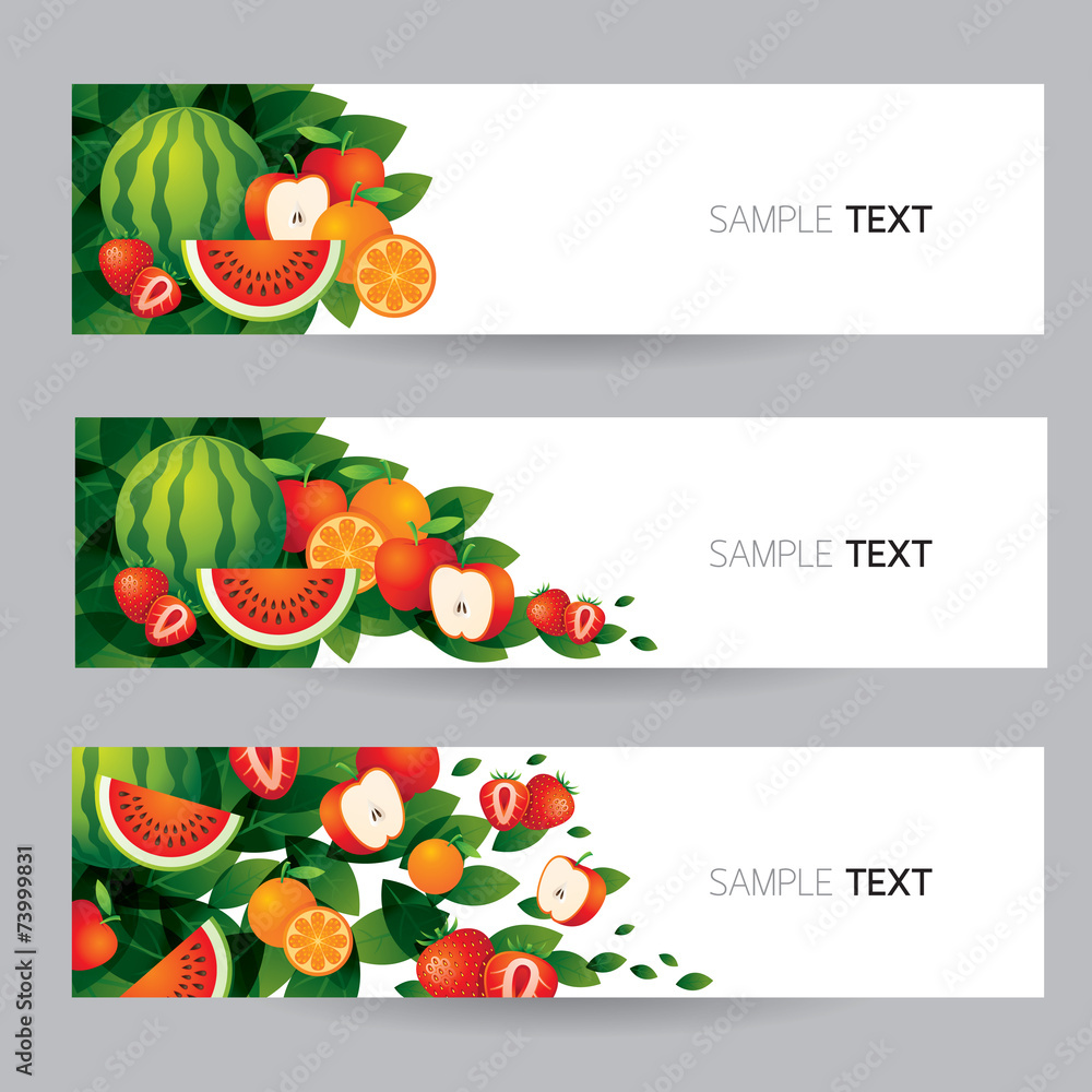 Mixed Fruits, Banner Mixed Fruits, Banner