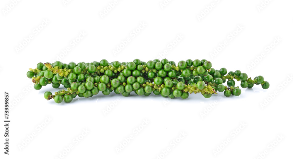 green peppercorns isolated on white background green peppercorns isolated on white background