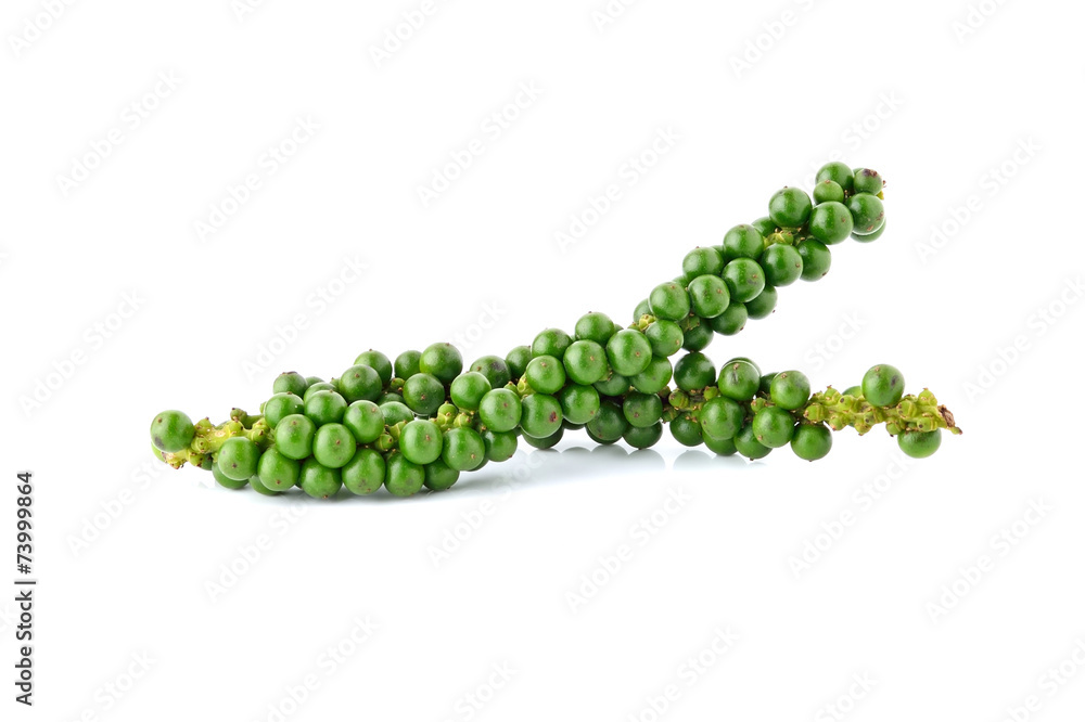 green peppercorns isolated on white background green peppercorns isolated on white background
