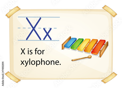 A letter X for xylophone