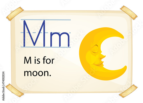 A letter M for moon