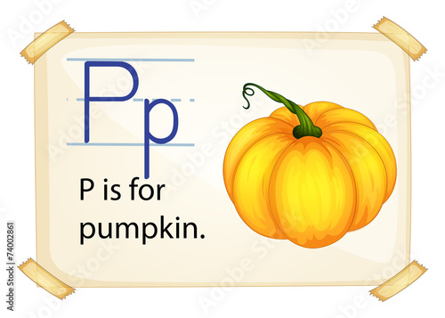 A letter P for pumpkin