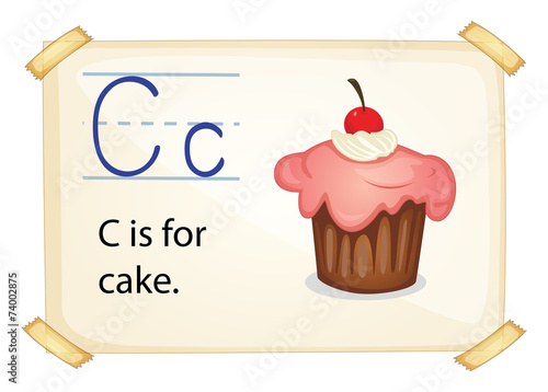 A letter C for cake
