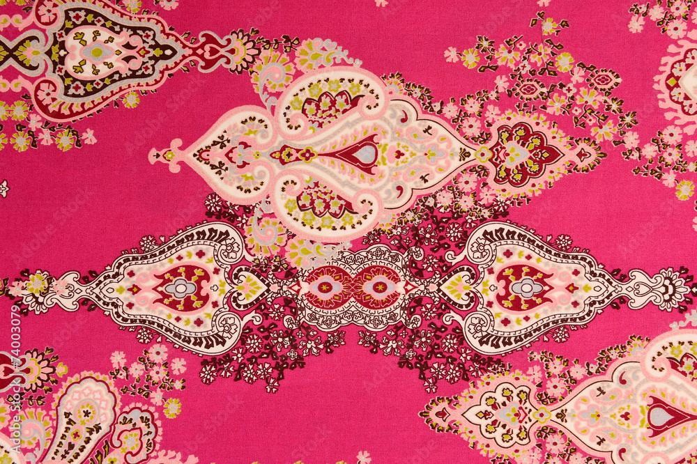 Fototapeta premium Background texture fabric floral pattern.