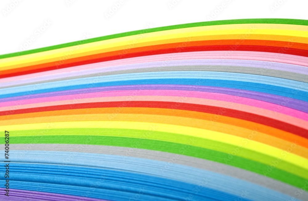 Paper strips in rainbow colors Paper strips in rainbow colors