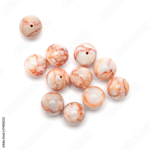 jasper beads isolated