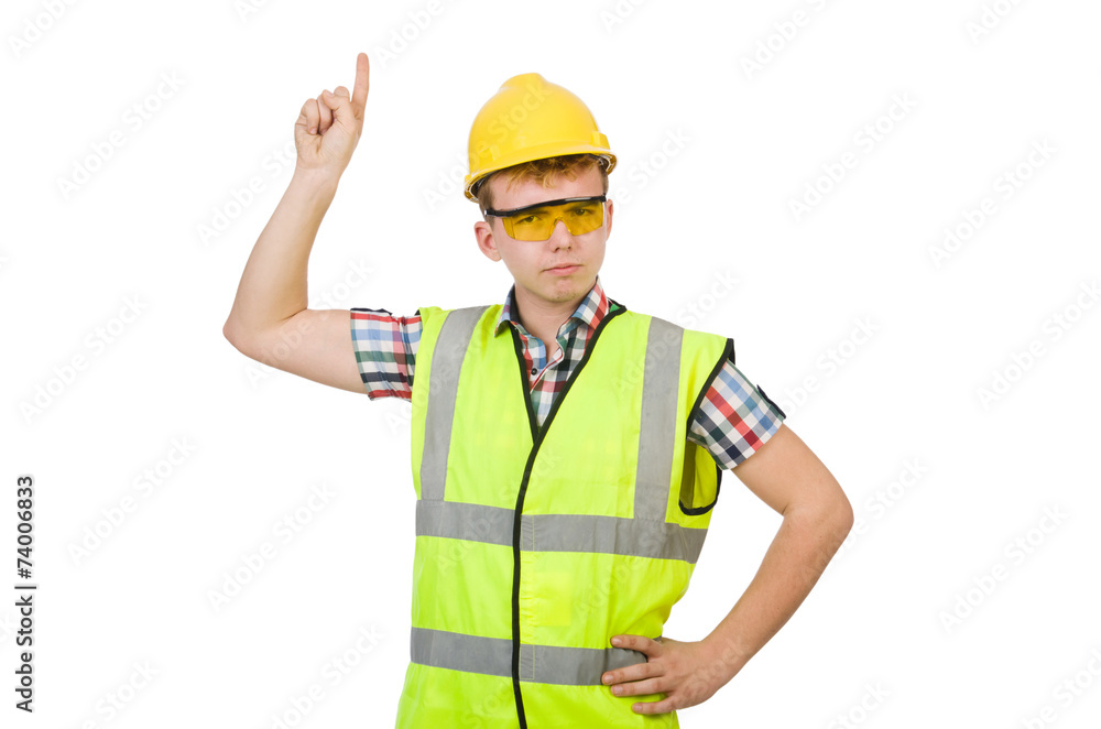 Industrial worker isolated on the white background Industrial worker isolated on the white background