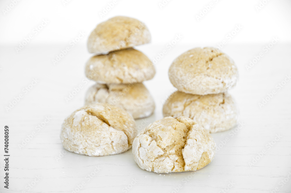 White chocolate cookie on white White chocolate cookie on white