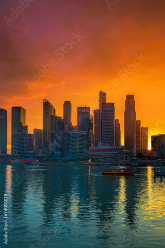 Singapore Skyline at sunset