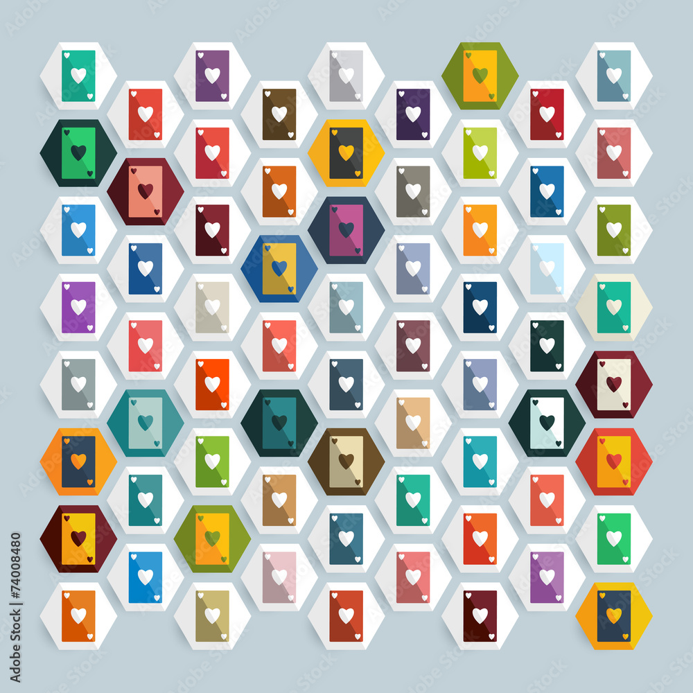 Flat design: playing card Flat design: playing card