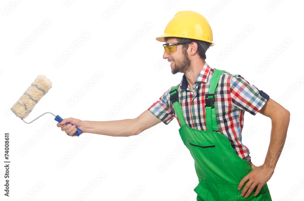 Industrial worker isolated on the white background Industrial worker isolated on the white background