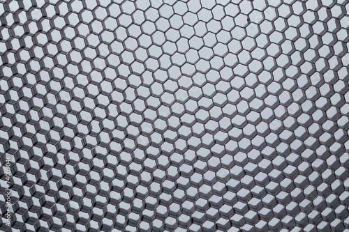 Comb of 3d metal net background. Close up.