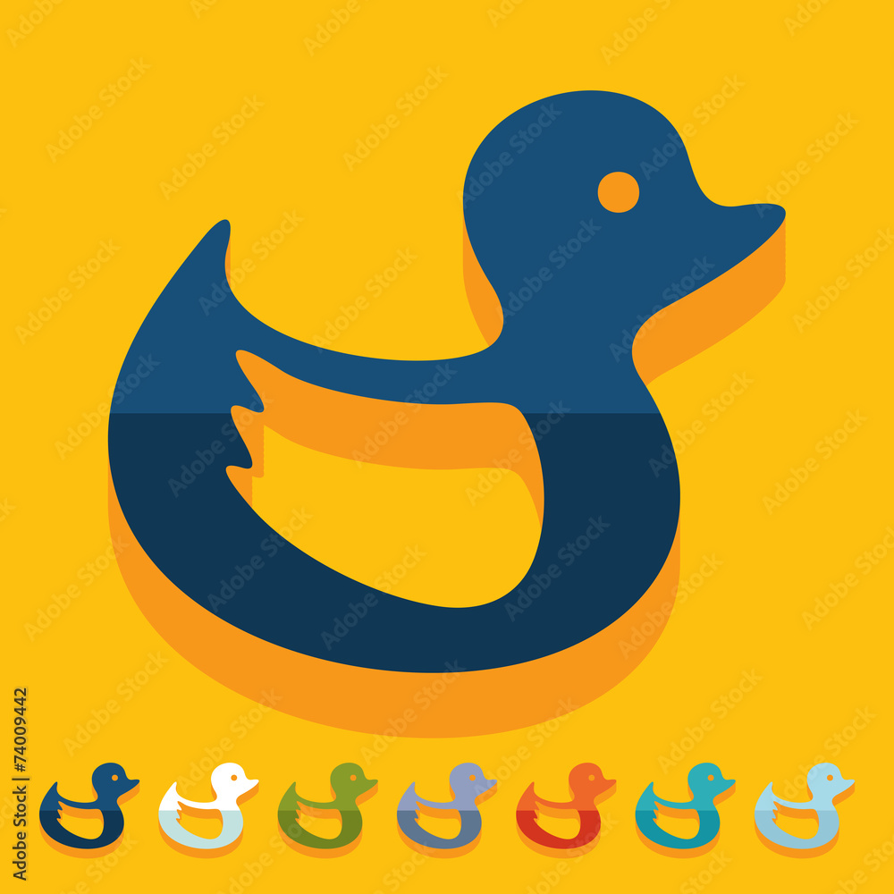 Flat design: duck Flat design: duck