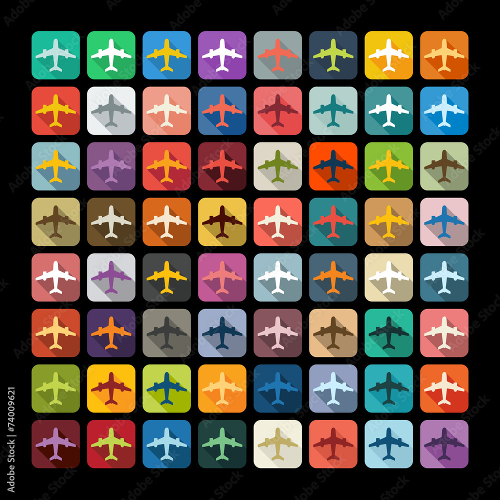 Flat design: plane Flat design: plane