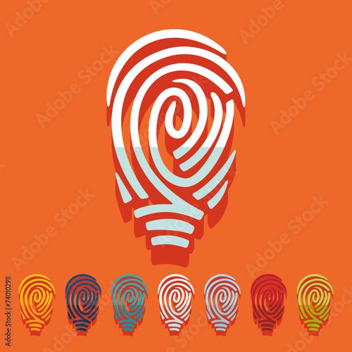 Flat design: fingerprint