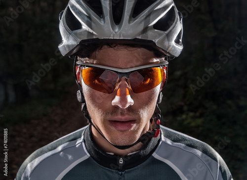 Cyclist portrait photo