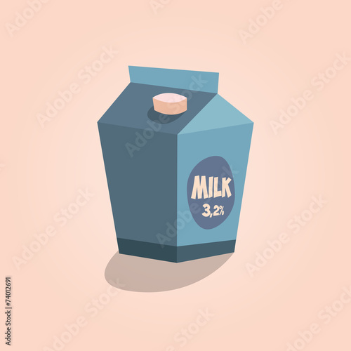 Detailed Icon. Carton of milk