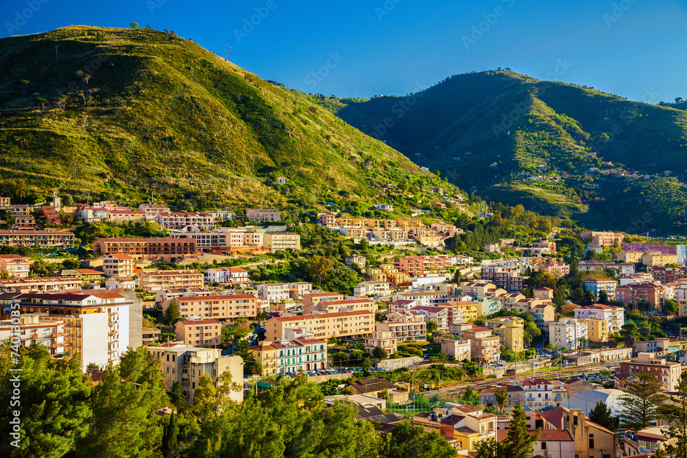 Obraz premium residential district of Cefalu